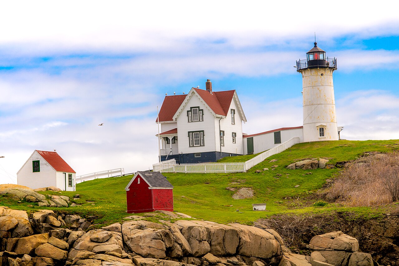 Cape Neddick (Nubble) Lighthouse on the York, Maine coast